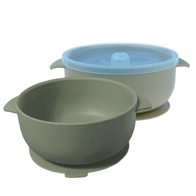کاسه مکش سیلیکونی ضد نشت بدون BPA عایق عایق بندی شده مایکروویو 125 گرمی
