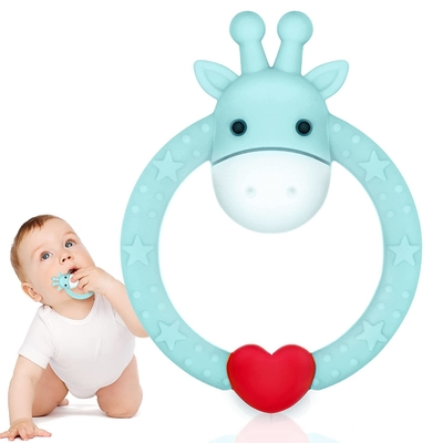 تمیز کردن آسان اسباب بازی دندان سیلیکونی دوستدار آلرژی برای نوزاد تازه متولد شده