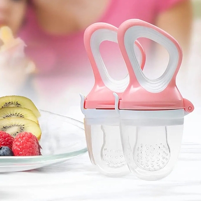 2 بسته پستانک میوه خوری غذای کودک Relief Teething با 6 نوک پستان سیلیکونی مختلف