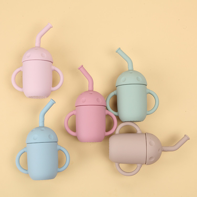 لیوان سیلیکونی قابل حمل غذاخوری لیوان سیلیکونی کودک ODM 11*6.5*14cm