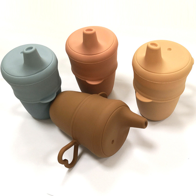درب لیوان سیپی لیوان سیلیکونی کودک نشکن BPA Phthalate Free