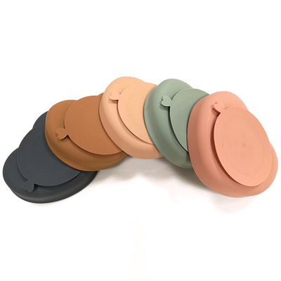 صفحه مکش سیلیکونی بدون BPA بشقاب قلب شکل 175 گرمی سیلیکونی کودکان