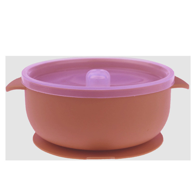 کاسه سیلیکونی کودکان چند رنگی بدون BPA مایکروویو 400 میلی لیتری با مکنده