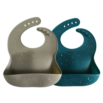 لوگوی سفارشی شده ODM سیلیکونی نرم Baby Bib Eco Friendly ODM
