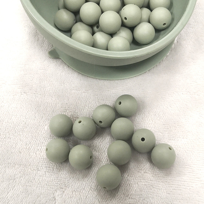New Color BPA Free Baby Chew Necklace Round Silicone Teething Beads Brown/pink/orange/green/blue or Custom Color DL13-005 CN;GUA