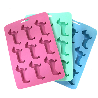 قالب یخ سیلیکونی حیوانی به شکل سگ سینی یخ 22X16X1.5cm FDA