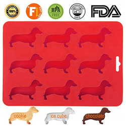 قالب یخ سیلیکونی حیوانی به شکل سگ سینی یخ 22X16X1.5cm FDA
