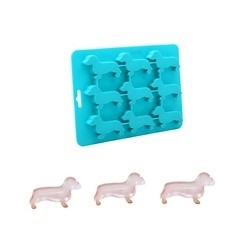قالب یخ سیلیکونی حیوانی به شکل سگ سینی یخ 22X16X1.5cm FDA