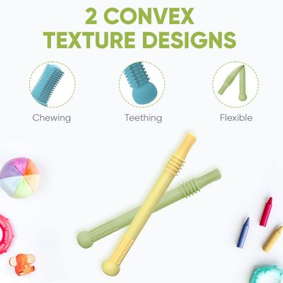 چوب سیلیکونی نرم 0.6x0.6 6.2 اینچی برای نوزادان 0 6 ماهه